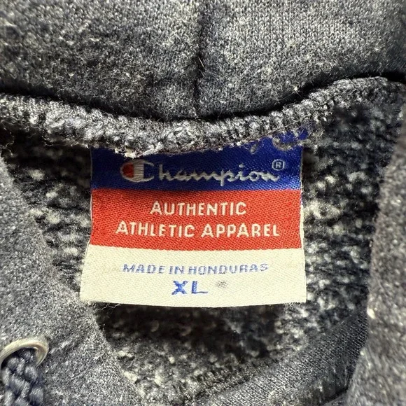 Champion Okoboji University Jacket Hoodie Gray Mens XL Vintage Y2K - Picture 3 of 11